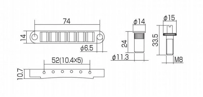 Бридж Бридж Gotoh GE103B-T (CK)