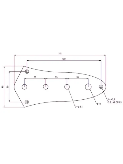 Контрольна панель Paxphil HC002 CR JB-Style Control Plate (Chrome)