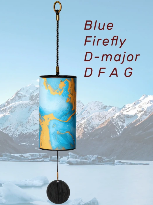 Hluru Blue Firefly 9 Notes Wind Chime Blue.9-3