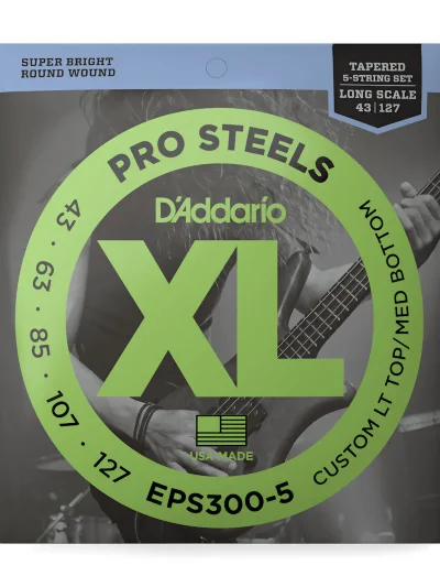 Струни D'Addario EPS300-5 XL Prosteels Bass Custom Light Top/Med Bottom (43-127)