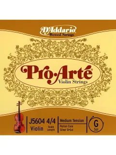 D'Addario J5604 4/4M Pro-Arté Violin Single G String 4/4 Scale Medium Tension