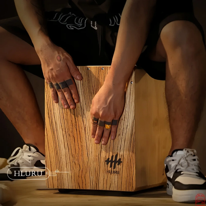 Hluru Cajon 36CN Vermilion Bird - Zebra wood