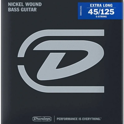 Dunlop DBN45125XL Nickel Wound Bass Extra Long Scale 45-125