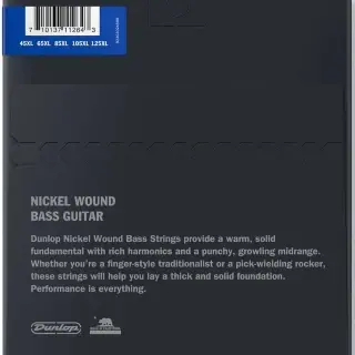 Dunlop DBN45125XL Nickel Wound Bass Extra Long Scale 45-125