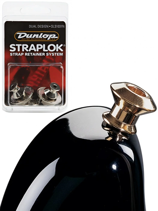 Стреплок Стреплок Dunlop SLS1031N Straplok Strap Retainers Dual Design Nickel