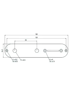 Paxphil HC011 CR Control Plate for Tele (Chrome)