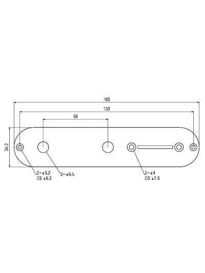 Контрольна панель Paxphil HC011 CR Control Plate for Tele (Chrome)