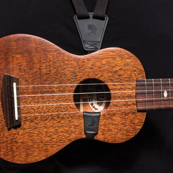 D'Addario 19UKE00 Eco-Comfort Ukulele Strap (Black)