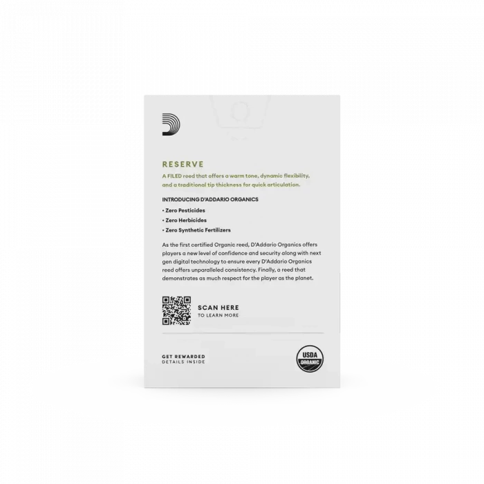 D'Addario Organic Reserve - Alto Sax #2.5 - 10 Box