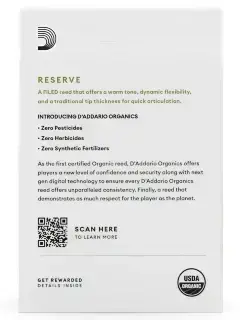 D'Addario ODJR1025 Organic Reserve Alto Sax #2.5 - 10 Box