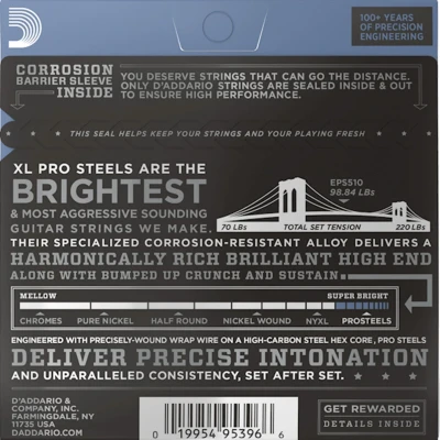 Струни D'Addario EPS510 XL Prosteels Regular Light 10-46