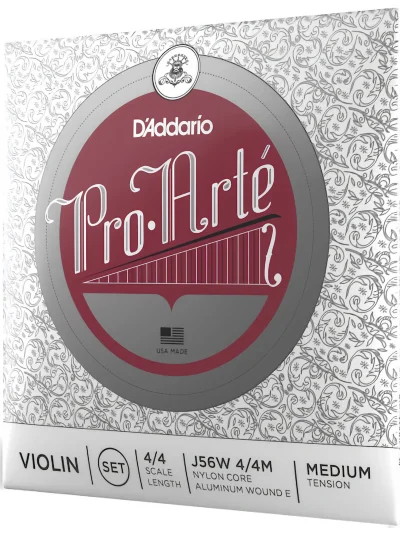 Струни для скрипки D'Addario J56W 4/4M Pro-Arté Violin String Set With Wound E 4/4 Scale Medium Tension