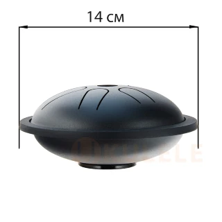 Hluru TP6-5.5 InkBlack 5.5" (14см) 6 нот Tongue Pocket Drum Cooper Steel