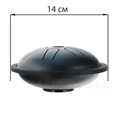Глюкофон Hluru TP6-5.5 InkBlack 5.5" (14см) 6 нот Tongue Pocket Drum Cooper Steel