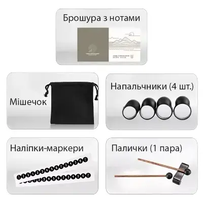 Глюкофон Hluru TP6-5.5 InkBlack 5.5" (14см) 6 нот Tongue Pocket Drum Cooper Steel
