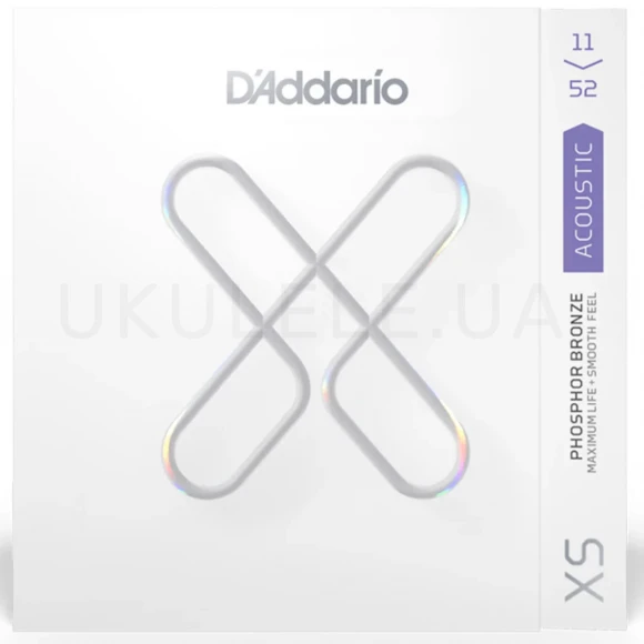 Струны D'Addario XSAPB1152 XS Phosphor Bronze Custom Light 11-52