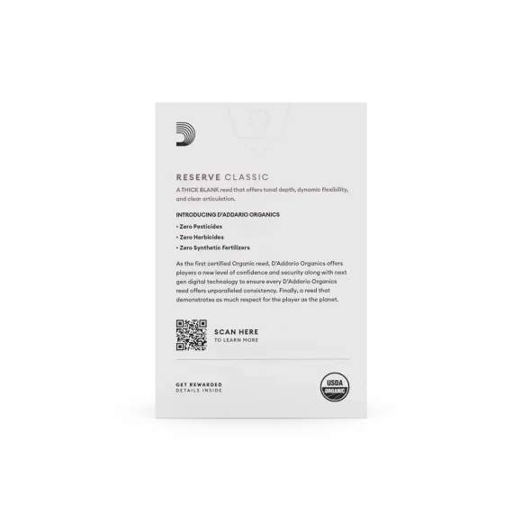 Трость D'Addario Organic Reserve Classic Bb Clarinet #3.5 - 10 Box Трость D'Addario Organic Reserve Classic Bb Clarinet #3.5 - 10 Box