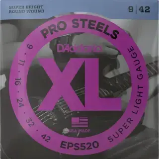 D'Addario EPS520 XL Prosteels Super Light 09-42