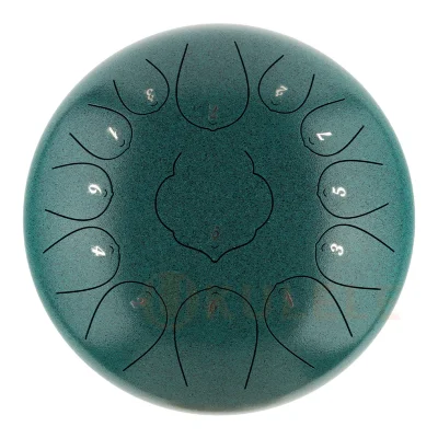 Глюкофон Hluru Huashu THD13-12 Malahite Tongue Drum (13notes 12" C major) Carbon Steel