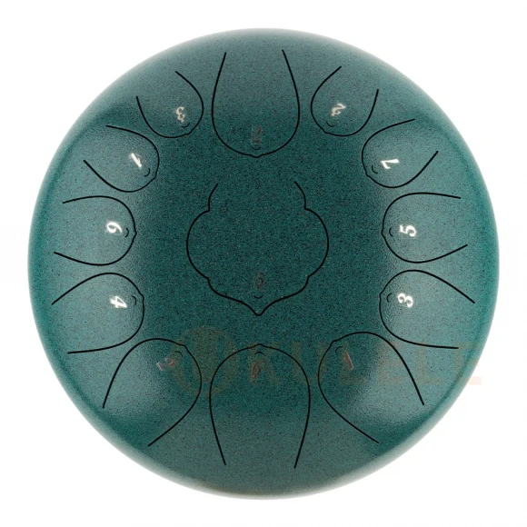 Глюкофон Hluru Huashu THD13-12 Malahite Tongue Drum (13notes 12" C major) Carbon Steel