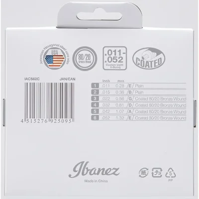 Струни Ibanez IACS62C Acoustic Guitar String 11-52