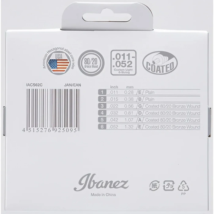 Ibanez IACS62C Acoustic Guitar String 11-52
