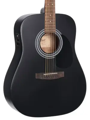 Електро-акустична гітара Cort AD810E (Black Satin)