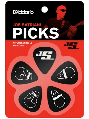 D'Addario 1CBK6-10JS Joe Satriani Signature Black (Heavy Gauge)