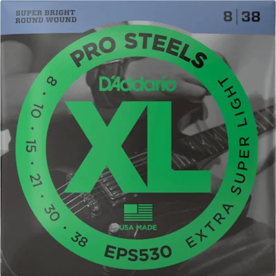 Струни D'Addario EPS530 XL Prosteels Extra Super Light 08-38