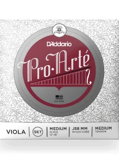 D'Addario J58 MM Pro-Arté Viola String Set Medium Scale Medium Tension