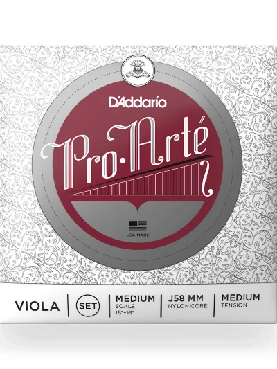 Струни для альта D'Addario J58 MM Pro-Arté Viola String Set Medium Scale Medium Tension