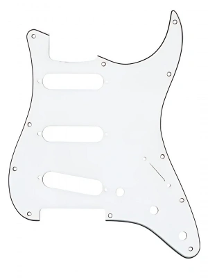 Dimarzio FG2108W 3-Ply Pickguard For Stratocaster (White)