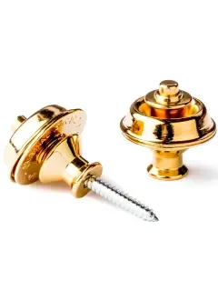 Dunlop SLS1034G Straplok Strap Retainers Dual Design 24KT Gold