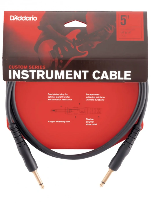 D'Addario PW-G-05 Custom Series Instrument Cable (1.5m)