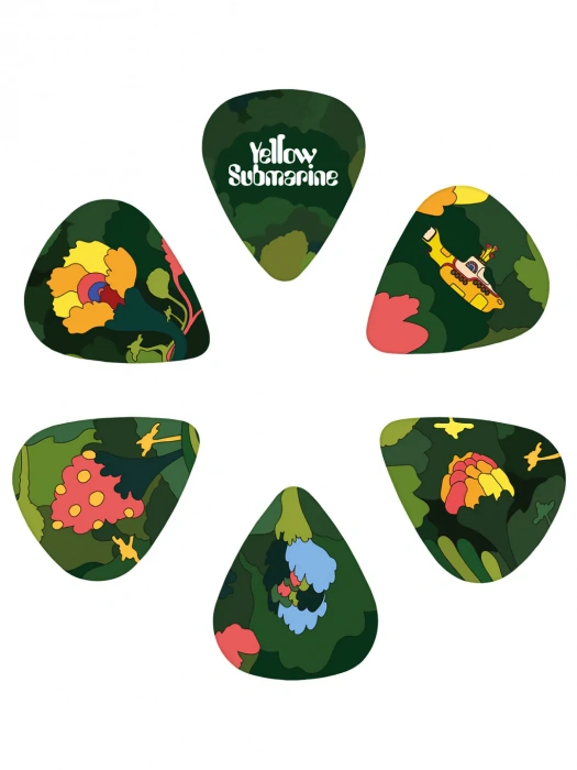 Набір медіаторів Набір медіаторів D'Addario 1CWH4-11B2 Yellow Submarine 55TH Anniversary - Pepperland Woods