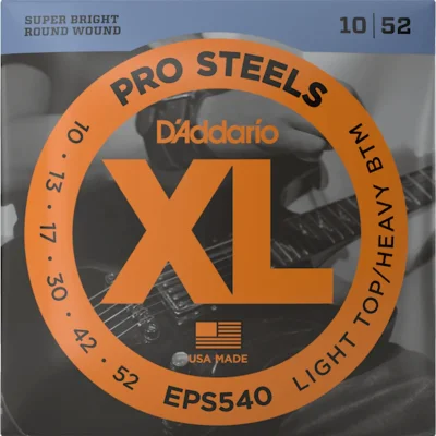 Струни D'Addario EPS540 XL Prosteels Light Top/Heavy Bottom 10-52