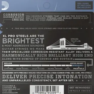 D'Addario EPS540 XL Prosteels Light Top/Heavy Bottom 10-52