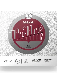 D'Addario J59 4/4M Pro-Arté Cello String Set 4/4 Scale Medium Tension