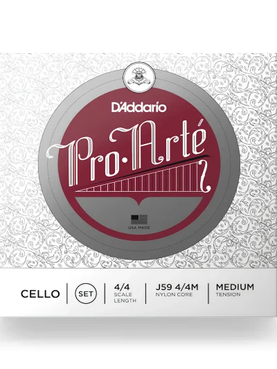 Струни для віолончелі D'Addario J59 4/4M Pro-Arté Cello String Set 4/4 Scale Medium Tension