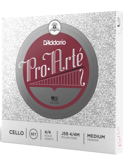 Струни для віолончелі D'Addario J59 4/4M Pro-Arté Cello String Set 4/4 Scale Medium Tension