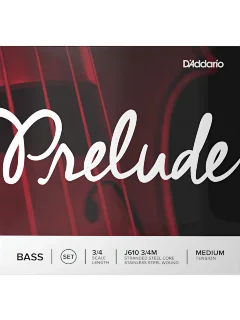 D'Addario J610 3/4M Prelude Bass String Set 3/4 Scale Medium Tension