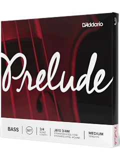 D'Addario J610 3/4M Prelude Bass String Set 3/4 Scale Medium Tension