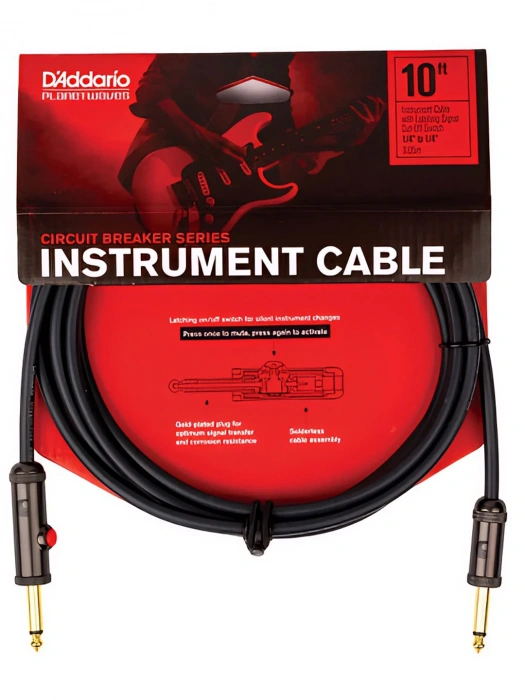Кабель Кабель D'Addario PW-AGL-10 Curcuit Breaker Latching Switch (3m)