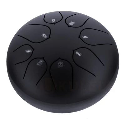 Глюкофон Hluru Huashu THD8-6 InBlack 6" (15см) 8 нот Tongue Drum Carbon Steel