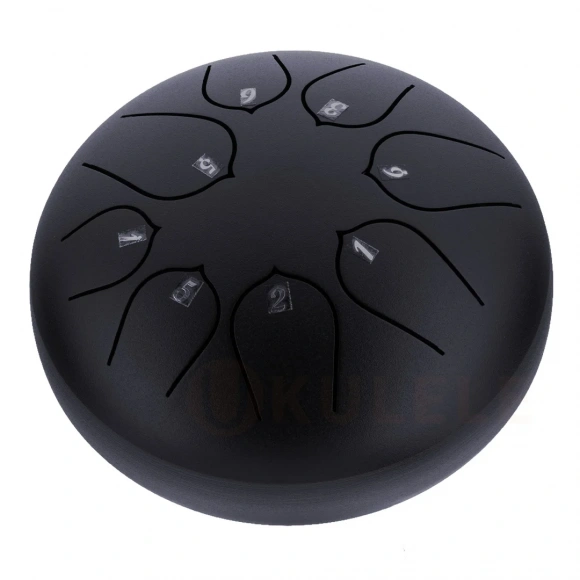 Глюкофон Hluru Huashu THD8-6 InBlack 6" (15см) 8 нот Tongue Drum Carbon Steel