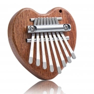 Overtone Mini Kalimba 8 Keys Sapele Heart Overtone Mini Kalimba 8 Keys Sapele Heart