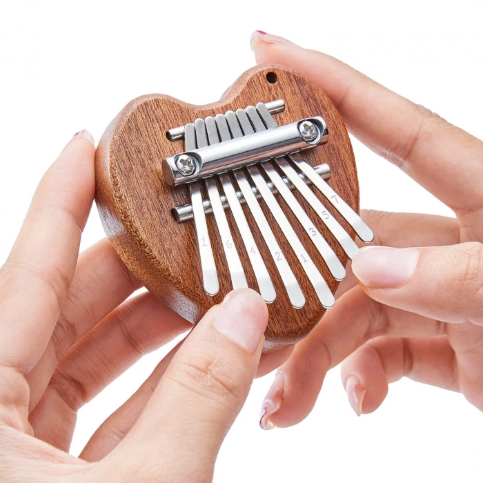 Overtone Mini Kalimba 8 Keys Sapele Heart