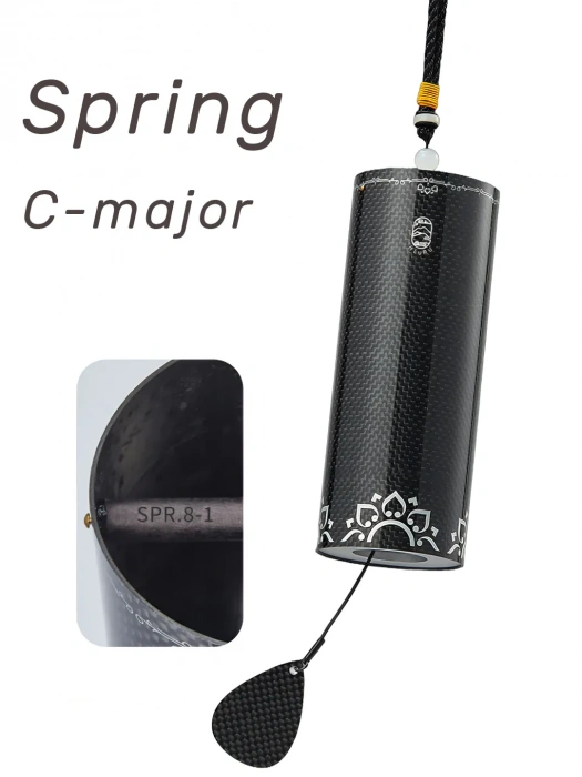 Hluru Spring Carbon Fiber 8 Notes Wind Chime CF Spr 8-1