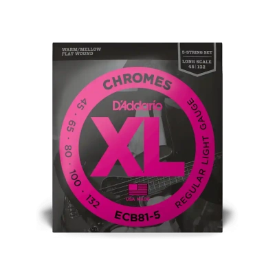 D&#039;Addario ECB81-5 XL Chromes Bass Regular Light 5-String (45-132)