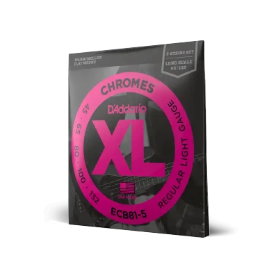 Струни D'Addario ECB81-5 XL Chromes Bass Regular Light 5-String (45-132)